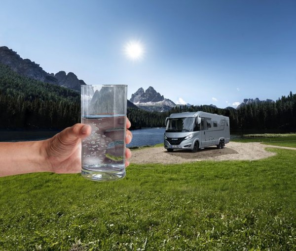 Wasserfilter clearliQ travel, powered by Grünbeck