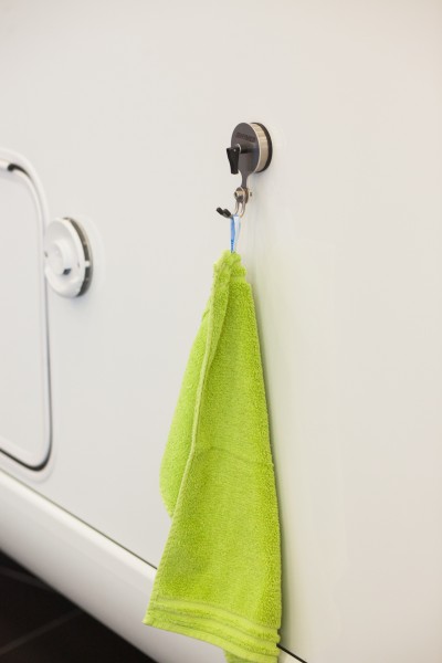 Mini suction cup range towel holder